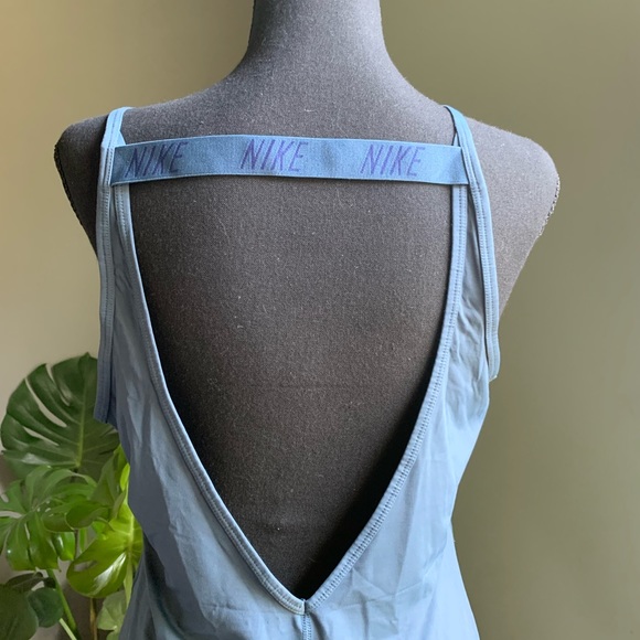 Blue Nike Drifit Tank with Low Back - Picture 3 of 6